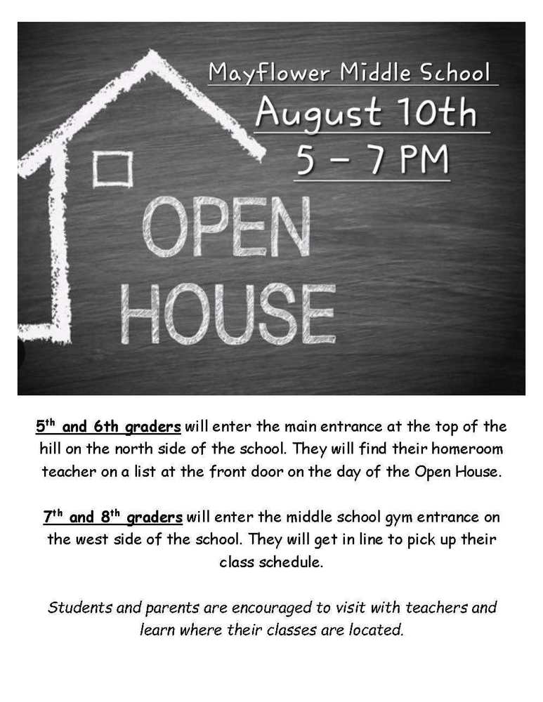 Mayflower Middle School Open House